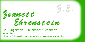 zsanett ehrenstein business card